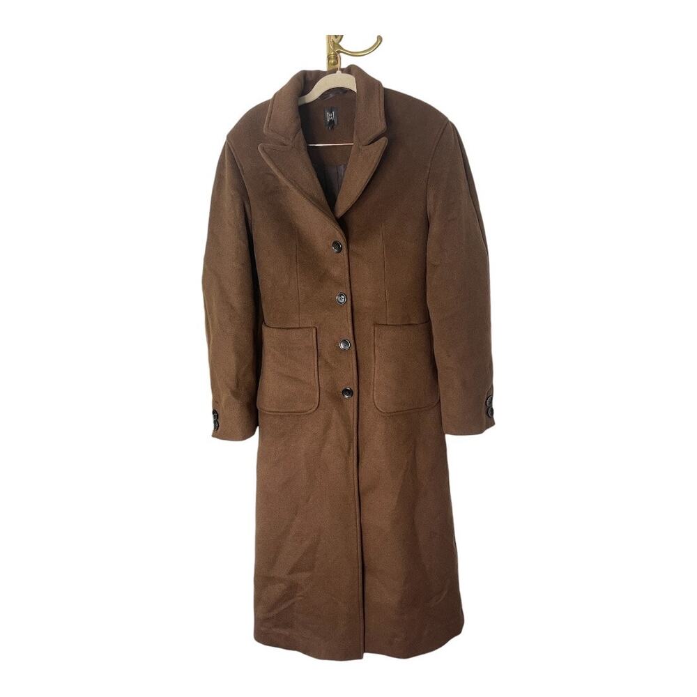 Helsa Trench Coat Button Front Long Single Breasted Oversized Winter Fall S
